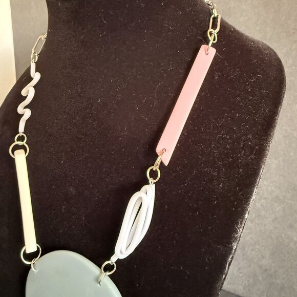 NWT Sylca Handmade Contemporary Art to Wear Reclaimed Materials Pendant - Picture 12 of 13